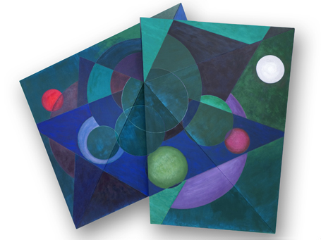 The Great Mystery That Surrounds Us - Acrylic on Linen - 99"H x 120 3/4"W x 17 1/4"D - $20,000