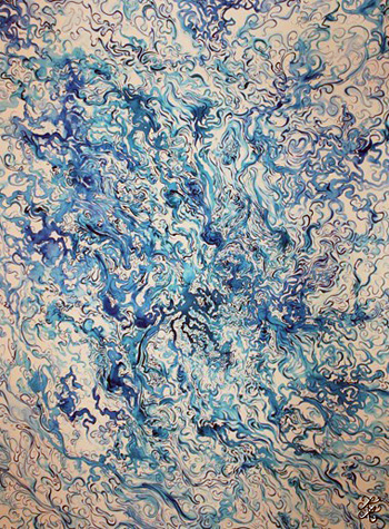 Water, Karen Kliethermes, Ink, 22x30, $350, www.karenkliethermes.com