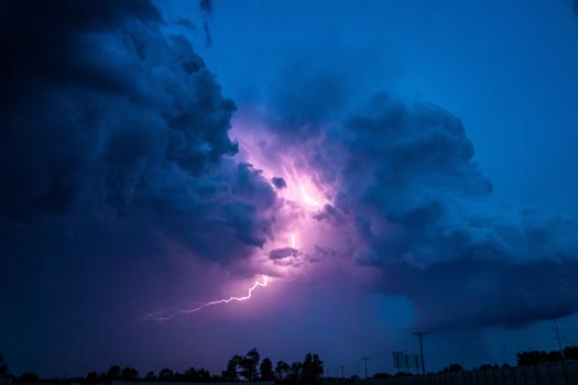 2nd Place (Digital & Photography) - “Lightning Storm” - Julie Berglund - Acrylic on Metal - 16" x 24" - $338 - www.jberglundphoto.com