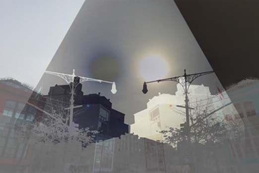 3rd Place (Digital & Photography) - “Sunspot 1 (City Symmetry Series)” - Jeanne Wilkinson - Mounted Digital Collage - 12” x 18” - $1,000 - www.jeannewilkinson.com