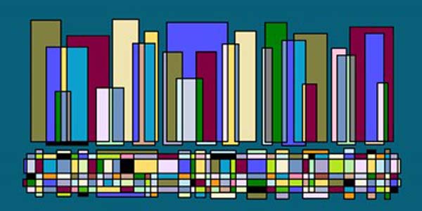 “Skyline 105” - Cynthia Friedlob - Digital Print on Canvas - 18" x 36" - $200 - www.artbycynthia.com
