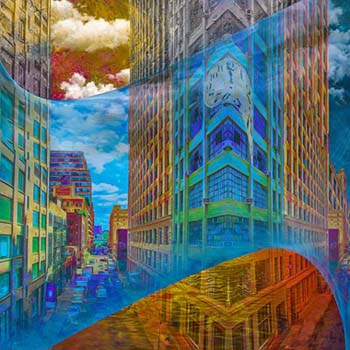 Honorable Mention (Digital & Photography) - “View from the Street” - Mac Titmus - Digital - 25" X 25" - $1,200 - www.augustusmac.com