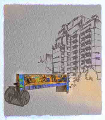 City Bench with Bike – Digital Photography - $350