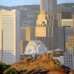 Sunset on Rocky Mountain, Catherine Palmer, Oil on Canvas, 48" x 48", $2,000, catherinepalmer@comcast.net