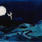 “Sea”, Emma Sakaguchi, Mixed Media on Canvas, 5" X 7", $500, http://www.oceanarose.com/