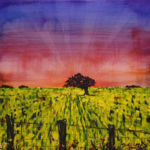 “Summer Sunset”, Nadine Bower, Acrylic on Canvas, 16" X 20", NFS, http://nadineabower.com/