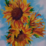 Sunflowers, Chelsea Burgett, Watercolor, 16” x 20”, NFS, cburgett@oswego.edu