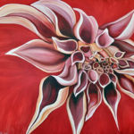 Red Dahlia, Natalie Reilly, Acrylic on Canvas, 48” x 60”, $1600.00, http://www.reillyart.com