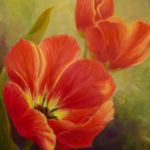Red Tulips, Irene Hurdle, Acrylic On Canvas, 20” x 16”, NFS, designes2001@yahoo.com