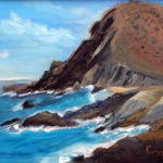 “Mexico Coast”, Eugenia Parker, Oil on Board, 9" X 12", $200, http://eugeniaparker.com/