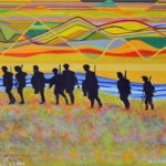 “Over There”, Michael Davis, Acrylic on Canvas, 22" x 28", $350, mdavis2727@gmail.com