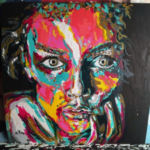 “Colorful Emotion”, Carly Long, Acrylic Painting on Glossy Photo, 4" x 4", NFS, http://carlyal.weebly.com/