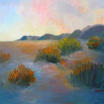 “Twilight Desert", Nancy Camm, Oil on Canvas, 16" x 20", $295, artonfire1@gmail.com