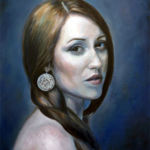 “Portrait of Mylene”, Lydia Pepin, Oil on Canvas, 20” x 16”, $1,250, http://www.lydiapepin.com/