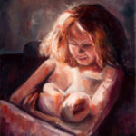 “Motherly Love”, Lydia Pepin, Oil on Canvas, 9” x 7”, NFS, http://www.lydiapepin.com/