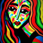 “Maya The Psychedelic Woman”, Pinky Tripathi, Acrylic On Canvas, 24” x 35”, $445, ipsitaa_tripathi@hotmail.com