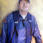 “Brian the Postman”, Graham Coulthard, Oil on Wood, 16” x 20”, $850, http://www.lynncreek.ca