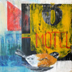 “Robin Dead”, Johnny Hammond, Acrylic on Panel, 24” x 24”, $250, https://www.facebook.com/ArtofJohnnyHammond