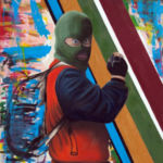 “The Rioter”, Robbie Mann, Mixed Media, 28” x 38”, $400, https://www.facebook.com/robbie.mann