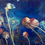 “Divine Birth”, Vicky Talwar, Mixed Media, 48” x 36”, $3,300, vickytalwar.paintings@gmail.com