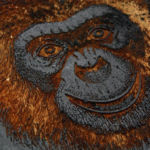 "Mirror", Gilles Boenisch, Wood Engraving Print, 8" x 10", NFS, http://www.digitaldefeat.fr/