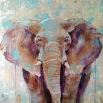 "The Bull", Kym De Los Reyes, Acrylic on Canvas, 24" x 30", $450, http://www.kymdelosreyesart.com/