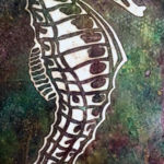 "Seahorse", Daisy Dodge, Acrylic on Canvasboard, 12" x 24", $800, http://www.daisydodgeart.com/