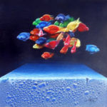 "Colored Fish", Michael Goldzweig, Acrylic on Canvas, 24" x 24", $1,500, http://Michael@mg-artist.com/