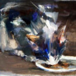 "Dinner", Yael Maimon, Oil on Linen, 16" x 12", NFS, http://yaelmaimon.com/