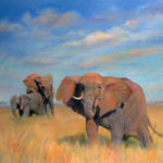 "Protecting Family", Carol McClees, Oil on Linen, 16" x16", NFS, http://www.carolmccleesart.com/