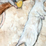 "Royals", Djinnaya Stroud, Pastel on Coffee Stained Rag Paper, 6.5" x 22", $550 (framed), http://www.djinnaya.com/