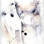 "Two Horses", Alex Tolstoy, Watercolor, 10" x 12", $499, http://www.atolstoyart.com/